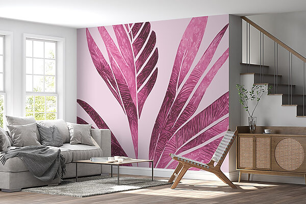 Elegant roze gebladerte op zachte achtergrond Elegant roze gebladerte op zachte achtergrond