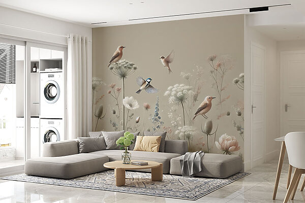 Vogels op bloemen en planten Vogels op bloemen en planten