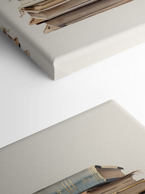 Watercolor of a stack of books Watercolor of a stack of books