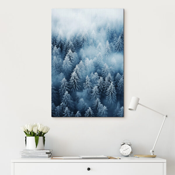 Groep bomen bedekt met sneeuw Groep bomen bedekt met sneeuw
