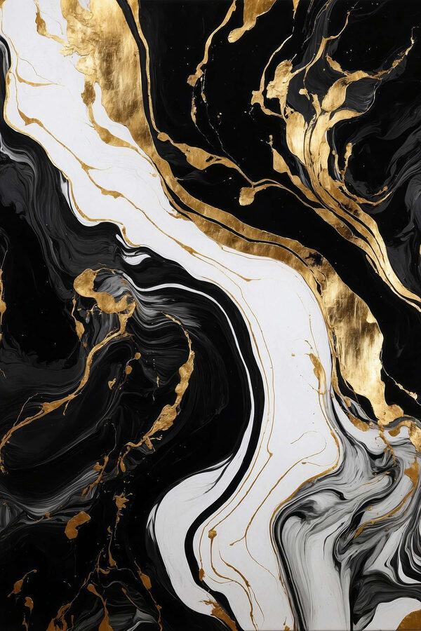 Abstracte wervelingen van zwart en wit Abstracte wervelingen van zwart en wit