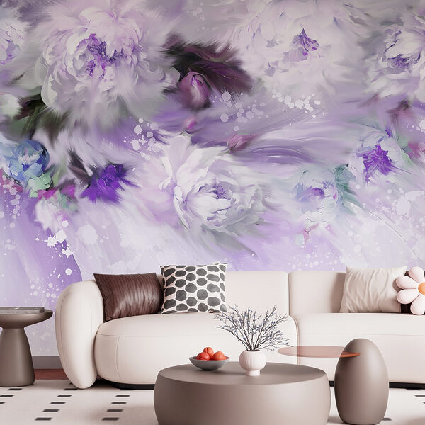 Schilderen van bloemen en veren Schilderen van bloemen en veren