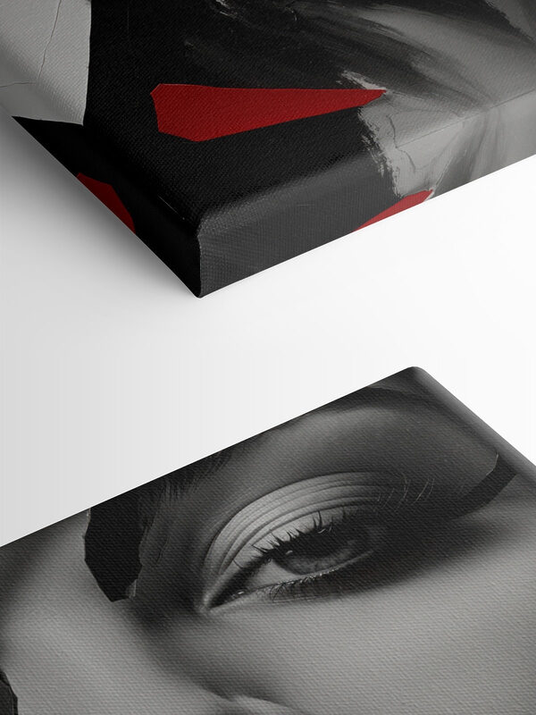 Rode lippen te midden van abstract ontwerp Rode lippen te midden van abstract ontwerp