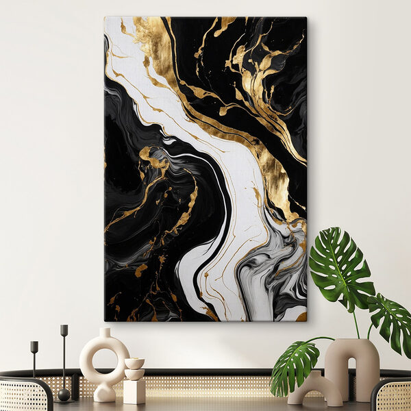 Abstracte wervelingen van zwart en wit Abstracte wervelingen van zwart en wit