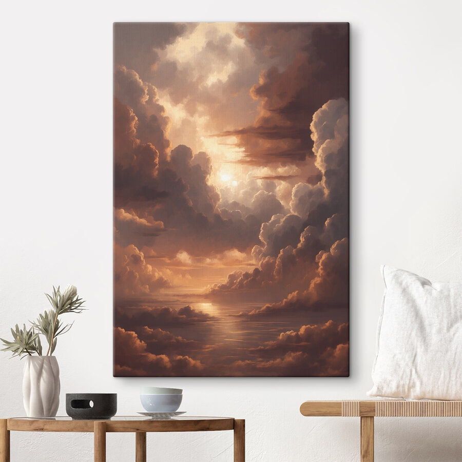 Wolken en water in de lucht