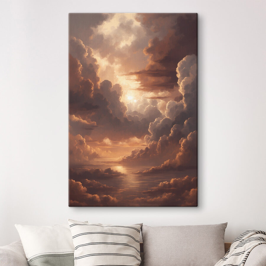 Wolken en water in de lucht