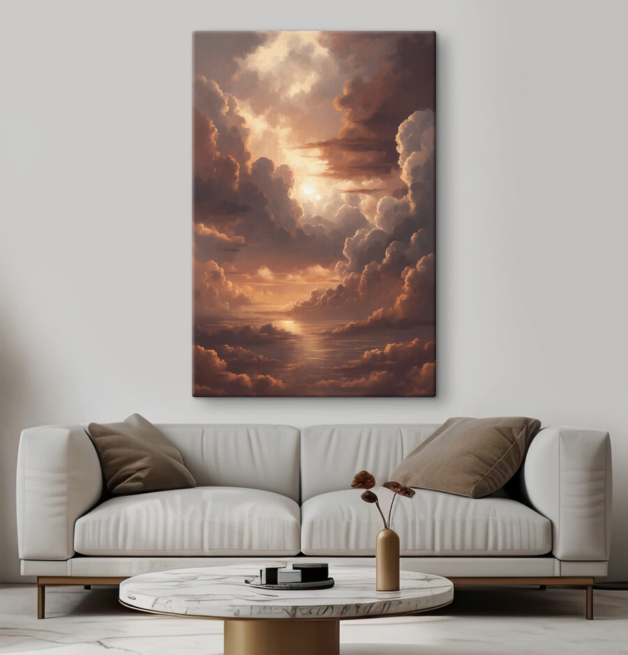 Wolken en water in de lucht