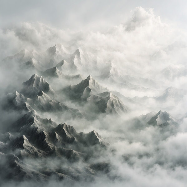 Bergketen met wolken Bergketen met wolken