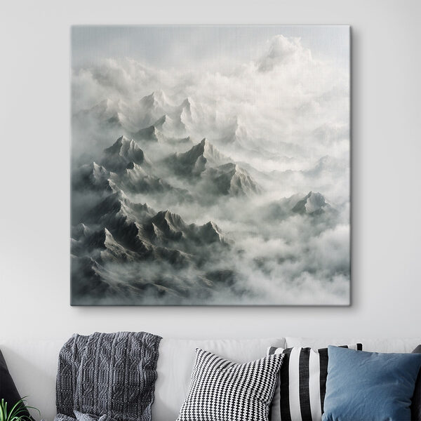 Bergketen met wolken Bergketen met wolken