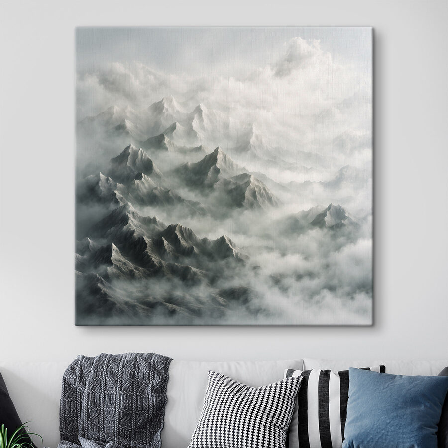Bergketen met wolken Bergketen met wolken