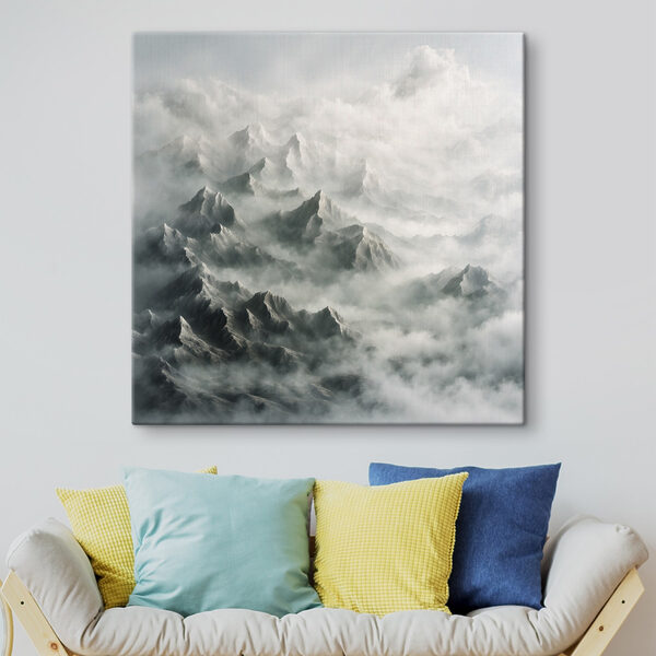 Bergketen met wolken Bergketen met wolken