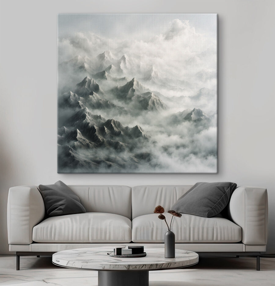 Bergketen met wolken Bergketen met wolken