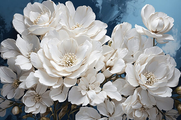 Groep witte bloemen Groep witte bloemen