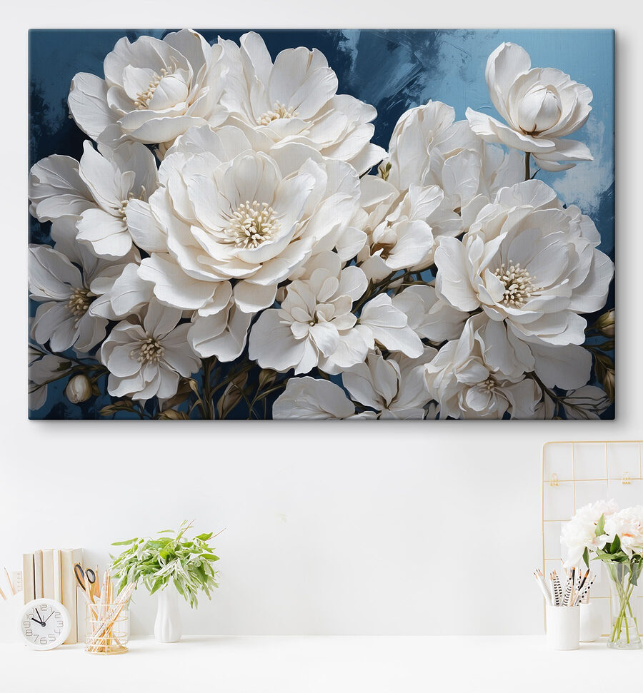Groep witte bloemen Groep witte bloemen