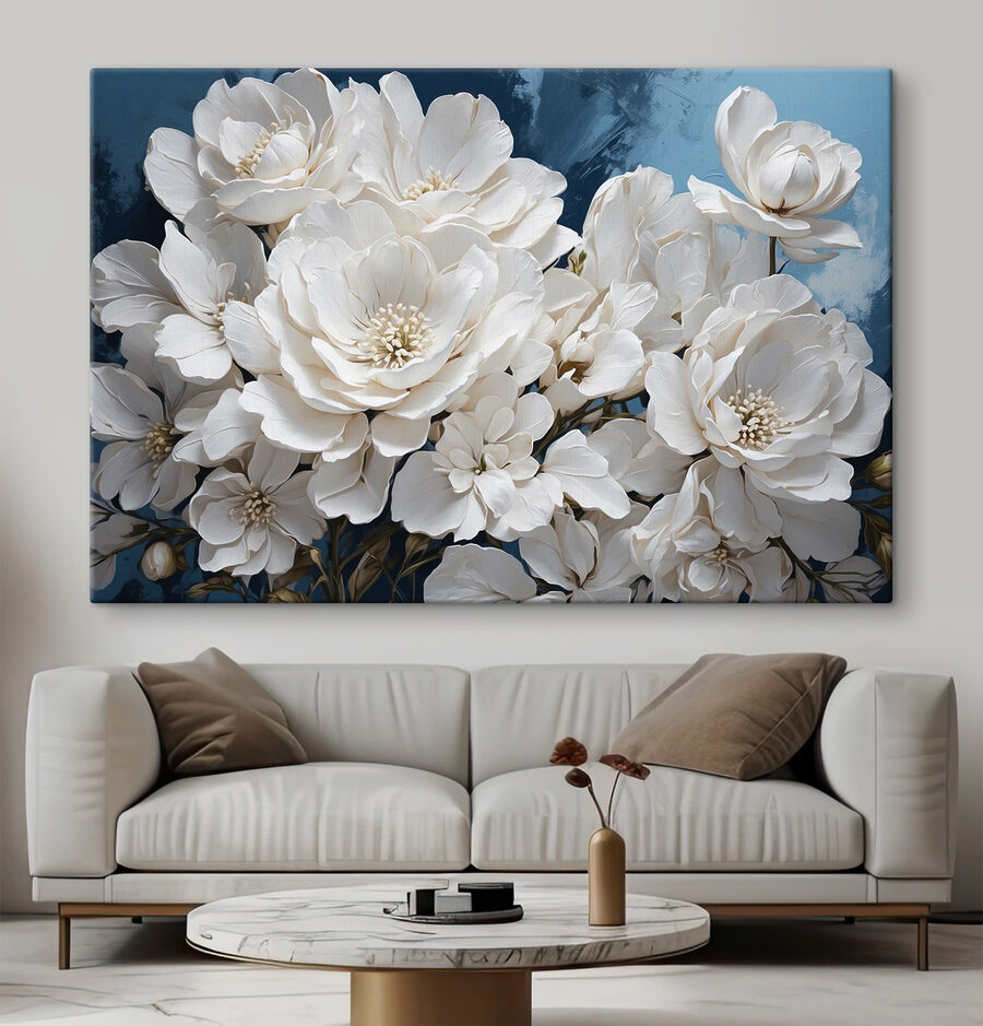 Groep witte bloemen Groep witte bloemen
