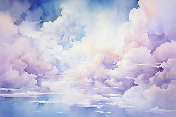 Aquarel van wolken Aquarel van wolken