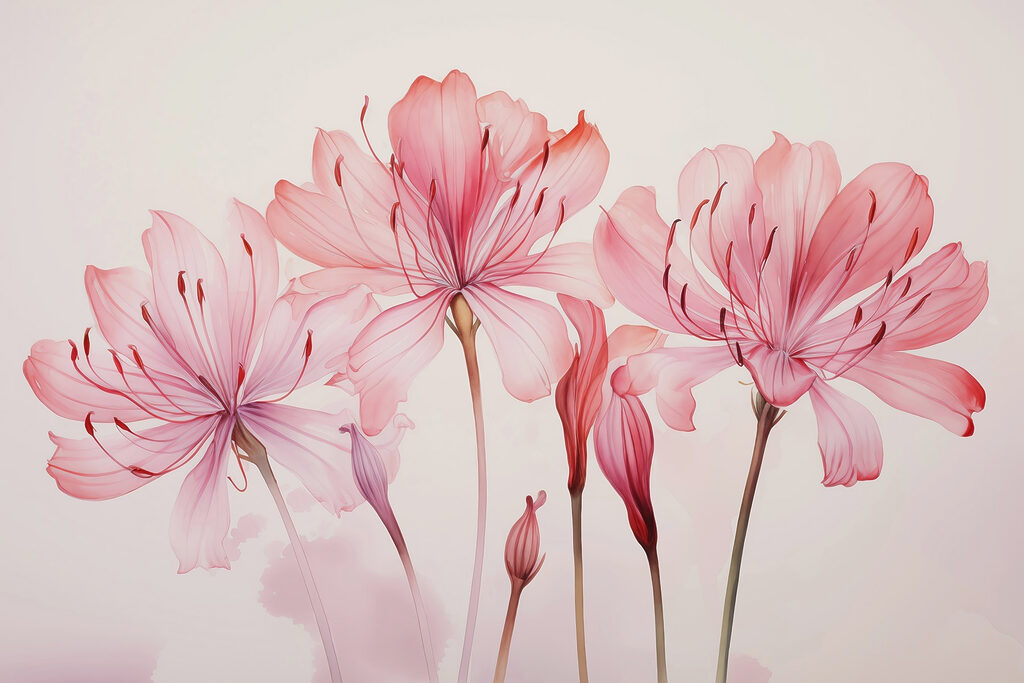 Groep roze bloemen Groep roze bloemen