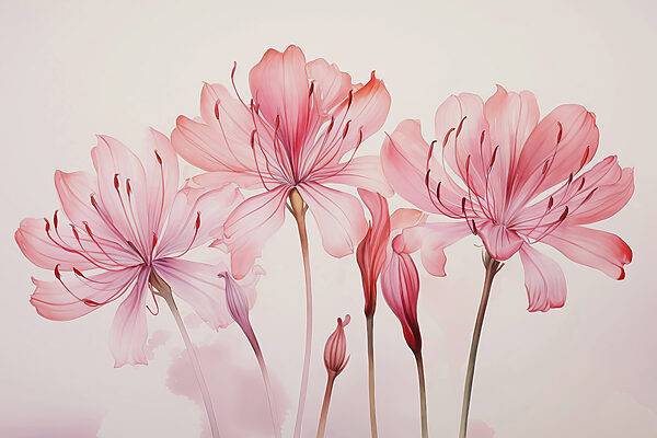 Groep roze bloemen Groep roze bloemen