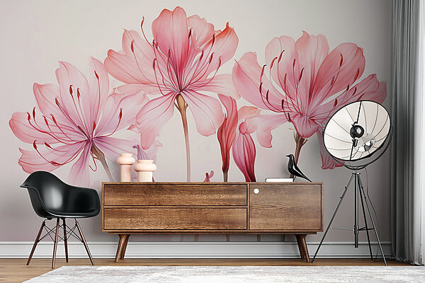 Groep roze bloemen Groep roze bloemen