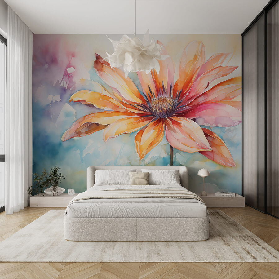 Schilderij van een bloem Schilderij van een bloem