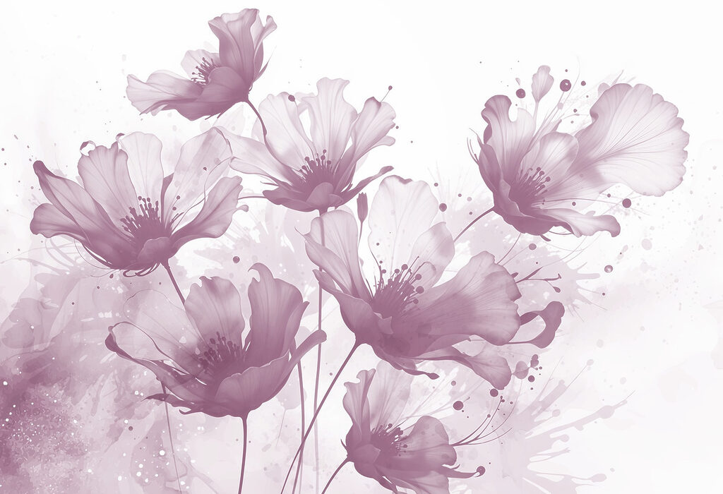 Groep bloemen met witte bloemblaadjes Groep bloemen met witte bloemblaadjes