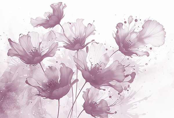 Groep bloemen met witte bloemblaadjes Groep bloemen met witte bloemblaadjes