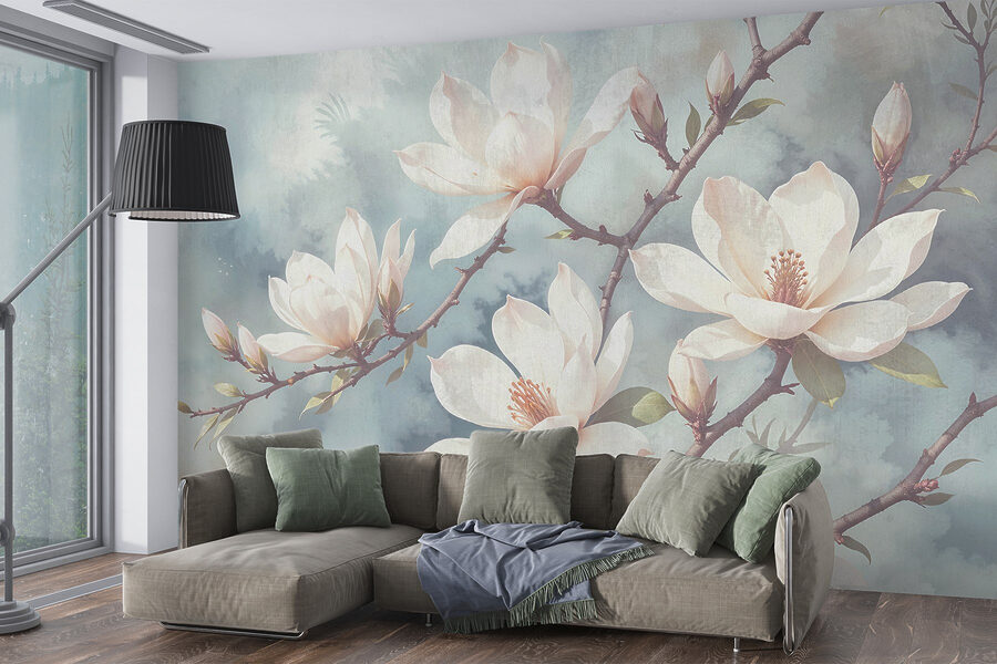 Delicate bloesems in zachte kleuren