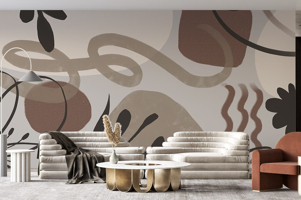 Abstract shapes in earth tones