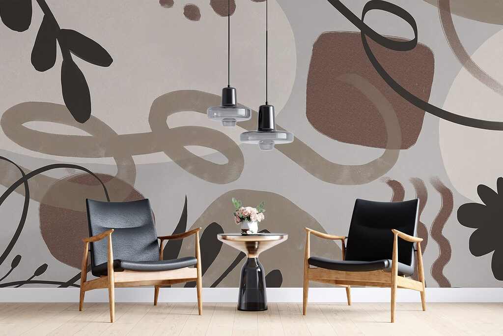 Abstract shapes in earth tones