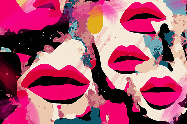 Groep lippen met verschillende kleuren Groep lippen met verschillende kleuren