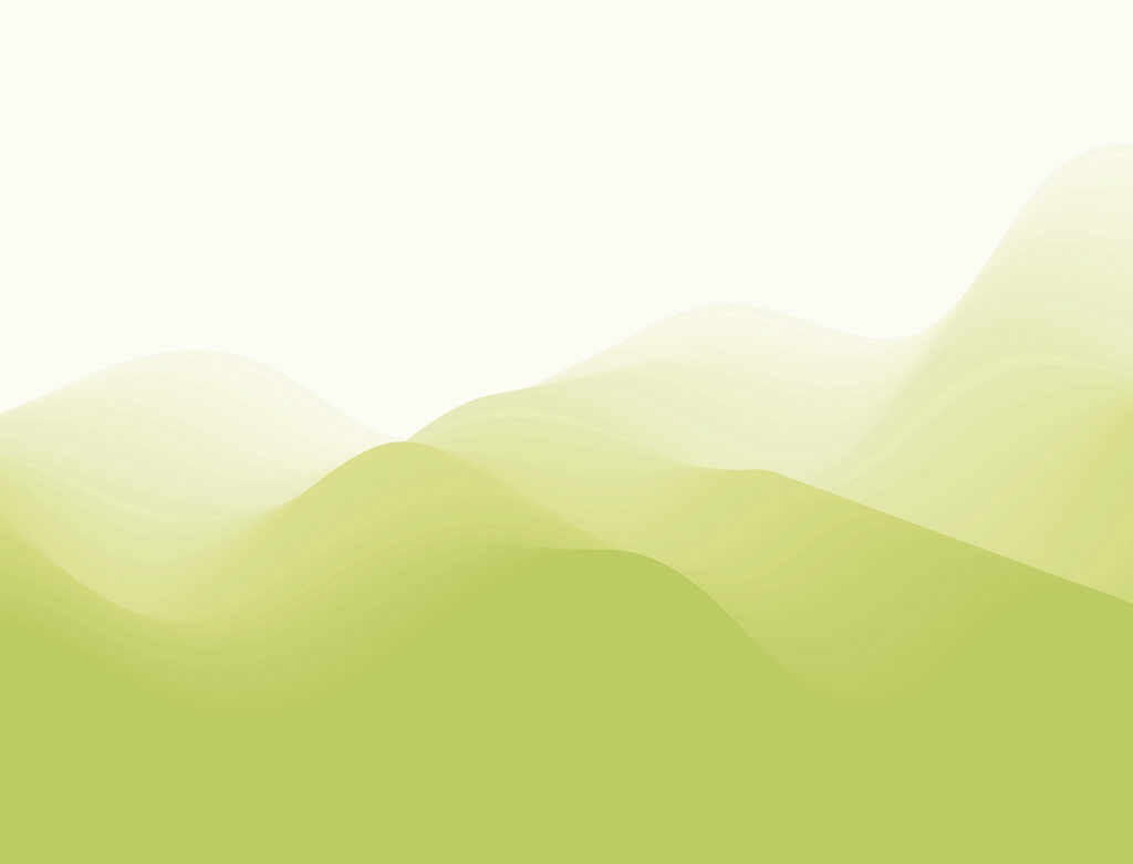 Groene heuvels met witte achtergrond Groene heuvels met witte achtergrond