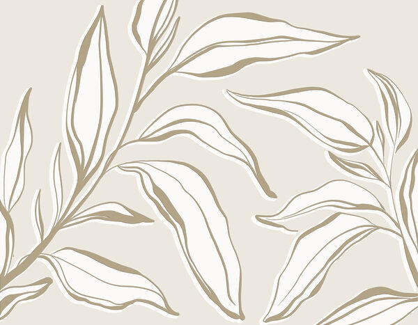 Delicate bladeren op een gedempte achtergrond Delicate bladeren op een gedempte achtergrond