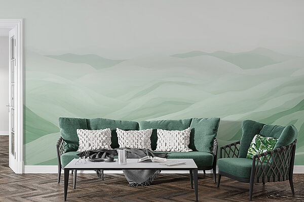 Groen en wit landschap Groen en wit landschap