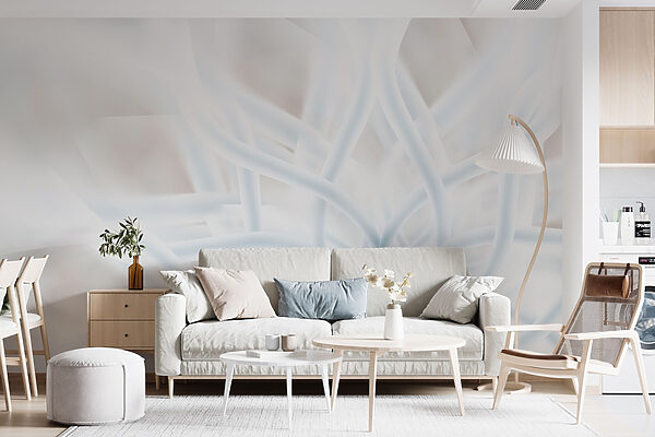 Witte en blauwe bloem Witte en blauwe bloem