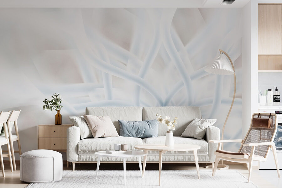Witte en blauwe bloem
