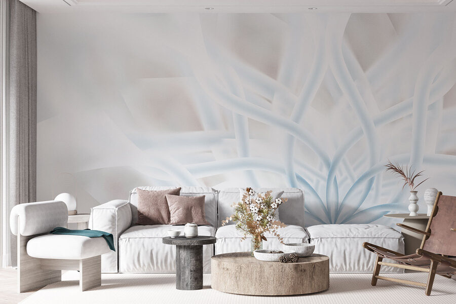 Witte en blauwe bloem