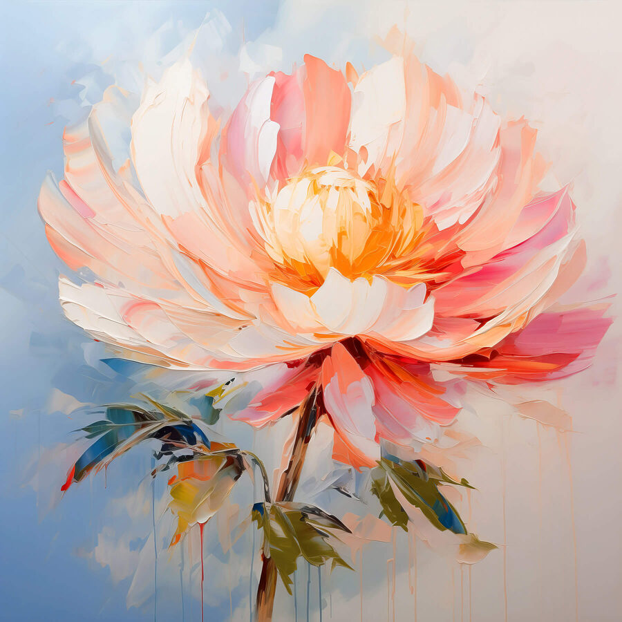Schilderij van een bloem