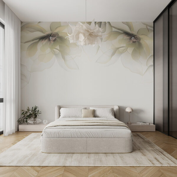 Witte en beige bloemen Witte en beige bloemen