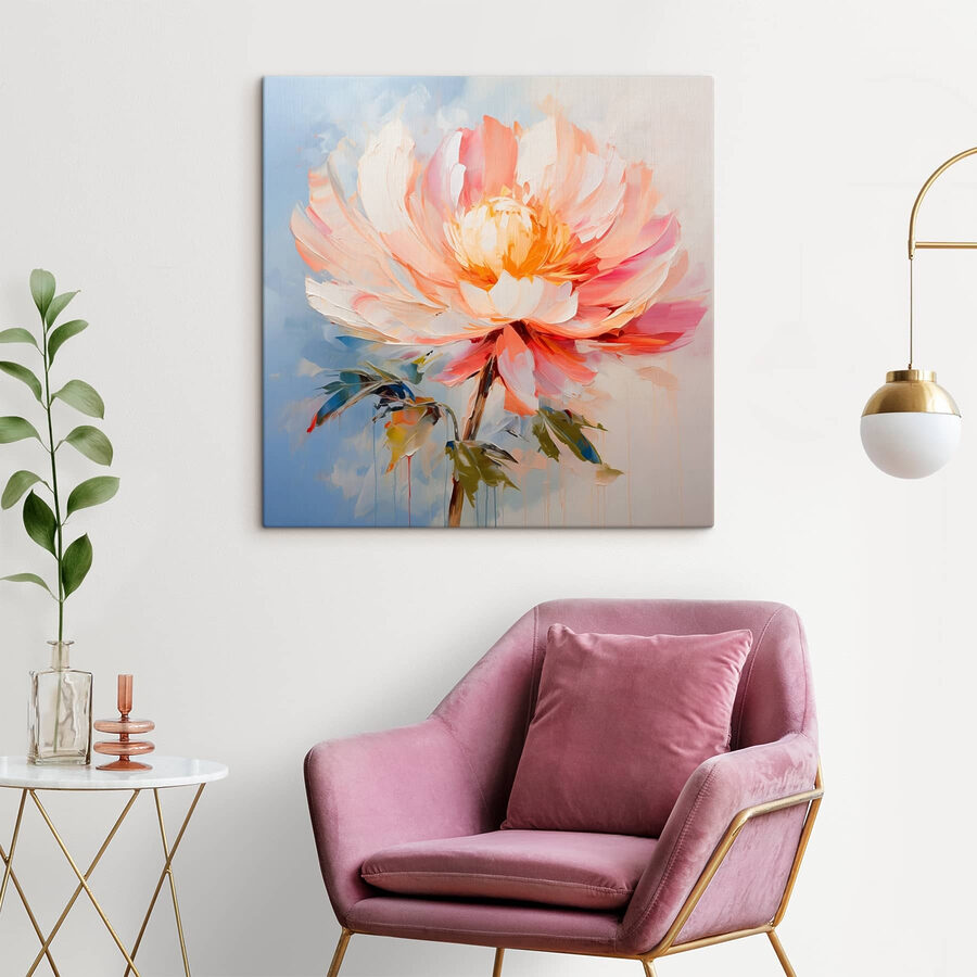 Schilderij van een bloem
