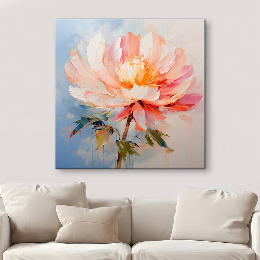 Schilderij van een bloem