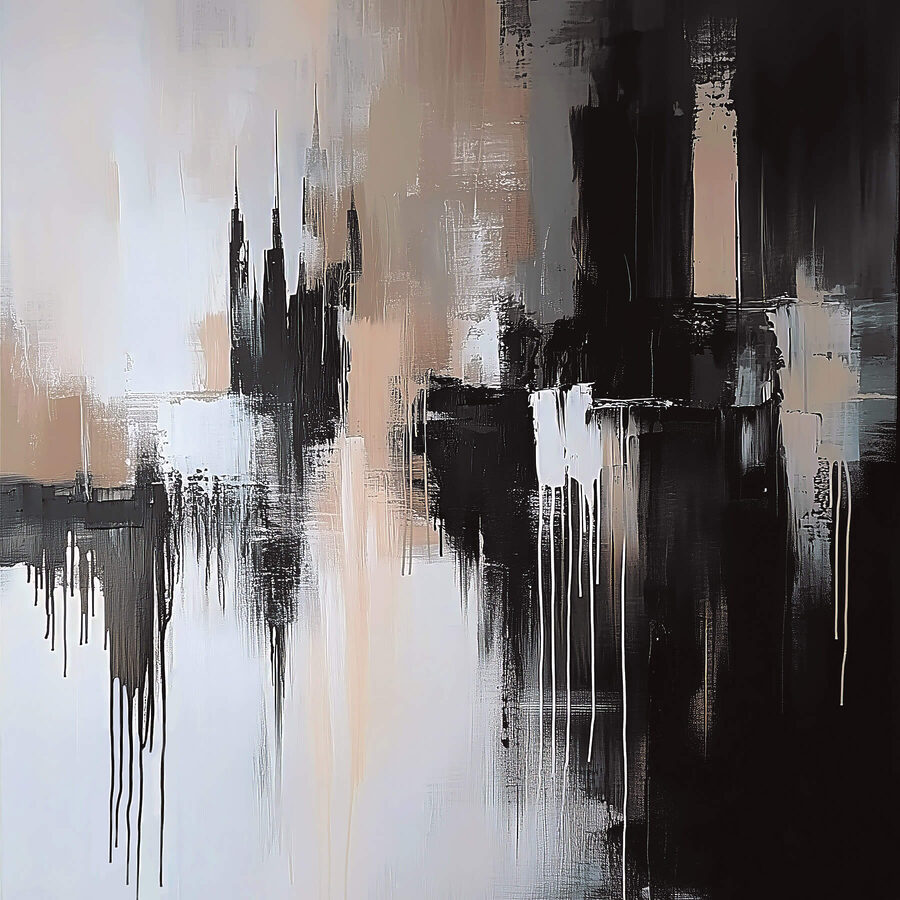 Zwart-wit schilderij