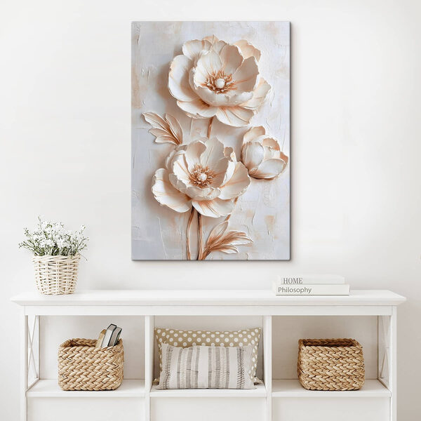 Gevoelige bloemen op gestructureerde achtergrond Gevoelige bloemen op gestructureerde achtergrond