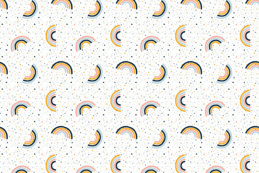 Patroon van kleurrijke regenbogen