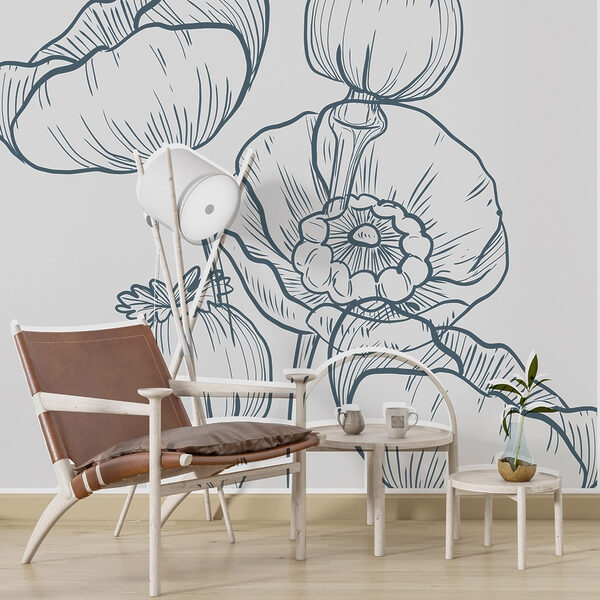 Tekening van bloemen en knoppen Tekening van bloemen en knoppen