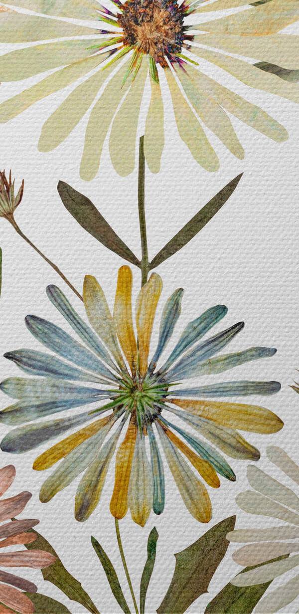 Groep bloemen met bladeren Groep bloemen met bladeren