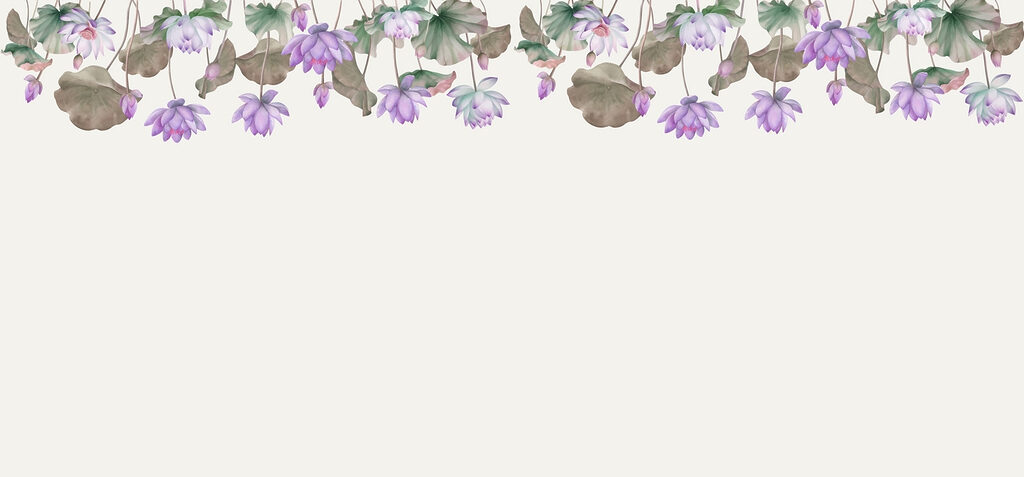 Rij paarse bloemen en groene bladeren u98844v1p 1024x477 - Rij paarse bloemen en groene bladeren - tegory