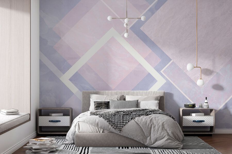 Abstracte pastel geometrische ontwerpcompositie