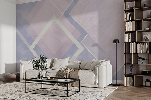 Abstracte pastel geometrische ontwerpcompositie Abstracte pastel geometrische ontwerpcompositie