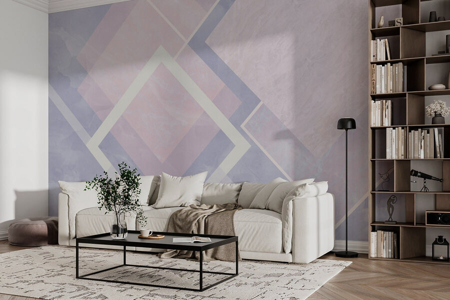 Abstracte pastel geometrische ontwerpcompositie