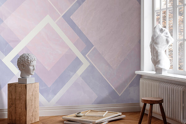 Abstracte pastel geometrische ontwerpcompositie Abstracte pastel geometrische ontwerpcompositie